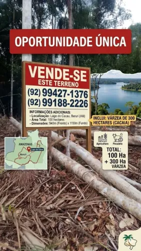 Vende-se um Terreno em Beruri/AM