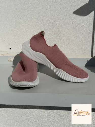 Tênis Slip-on Usaflex - Rosa / Calce Fácil e Conforto Extremo