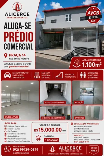 ALUGO PREDIO COMERCIAL NA RUA EMILIO MOREIRA PRACA 14