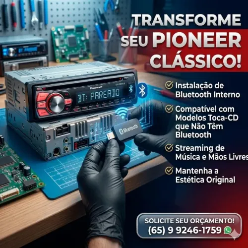 Toca-CD Pioneer antigo com BLUETOOTH