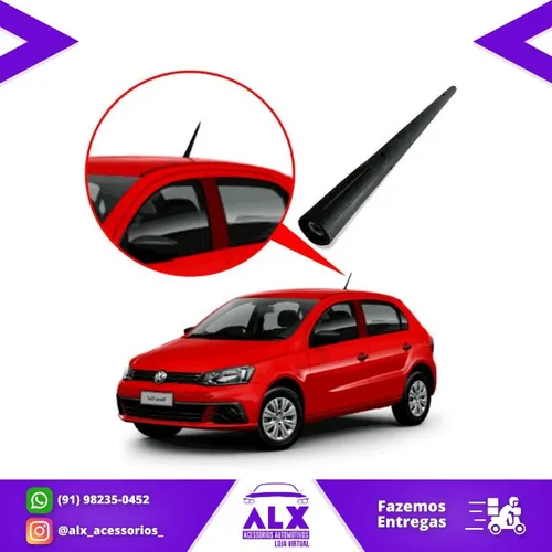  Haste Antena Som Teto Gol G3 G4 G5 G6 Golf Polo Fox Voyage Antico - Fácil instalação
