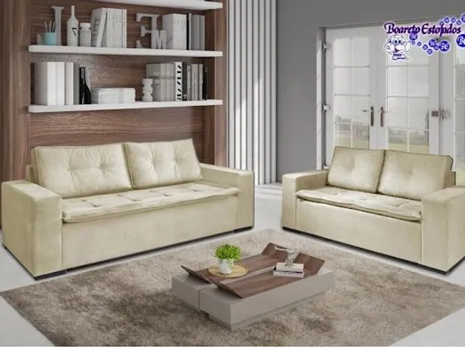 SOFÁ DOIS E TRÊS LUGARES ESTILO DECOR R7
