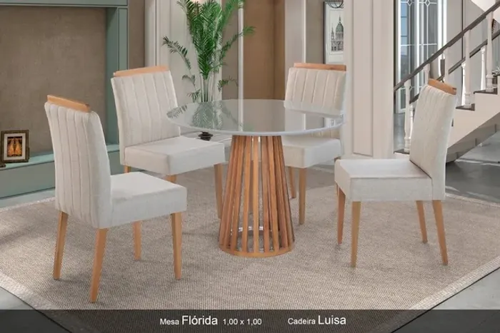 MESA QUATRO LUGARES ANNE DECOR MADEIRA !!! T01