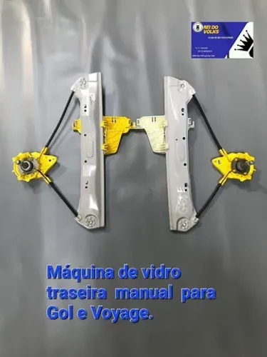 Par de Máquina de vidro traseira manual Gol e Voyage G5 a G8 2010 a 2023