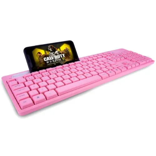 Teclado Multimídia MBTech GB54448 Pink Smart Support KX - WZetta