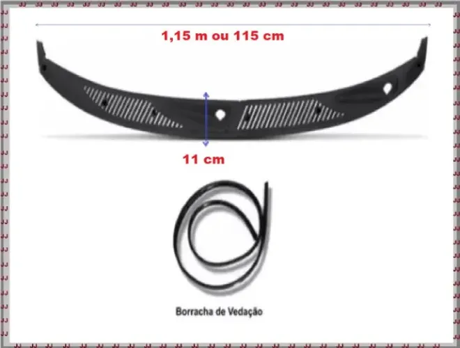 Grade do parabrisa - Churrasqueira - Gol bola g2, Parati e Saveiro 95-00 e Gol Special 99-