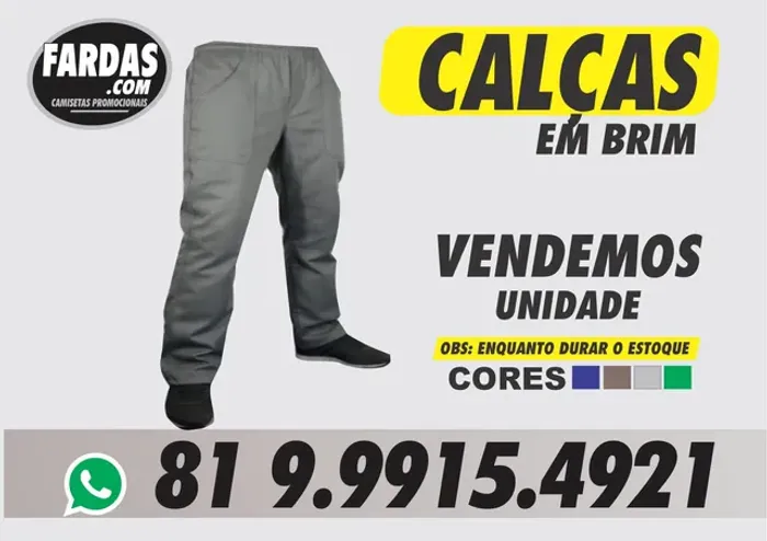 CALÇAS EM BRIM