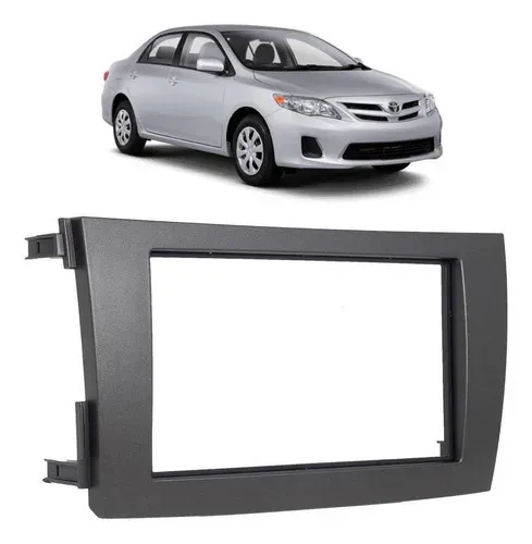 Moldura 2 Din Toyota Corolla 2008 A 2013 - Grafite