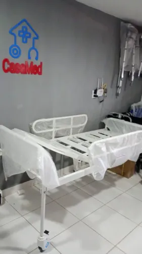 Cama hospitalar e colchão ortobom 