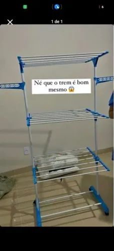 Varal de roupa dobrável 3 andares