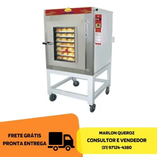 Forno Turbo a Gás 8 Esteiras Novo