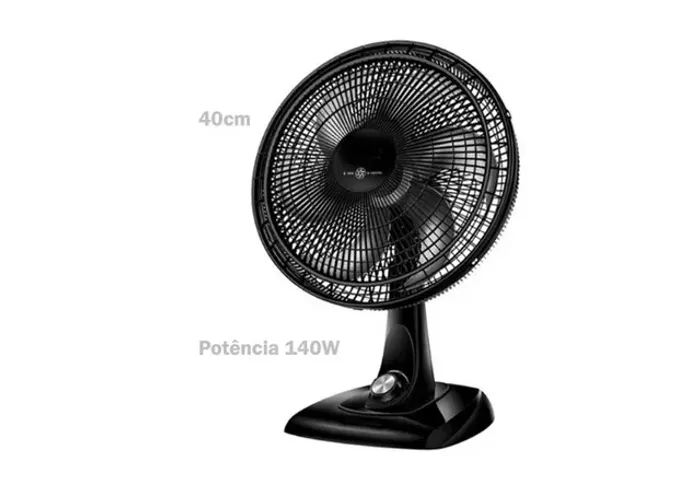 Ventilador de Mesa ou Parede Maxi Power 03Vel. 40cm 06 Pás com 140W 110V