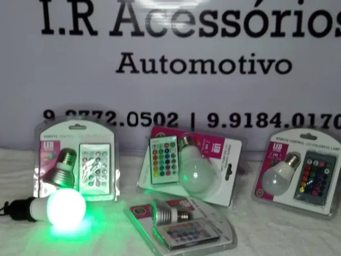 Lâmpadas LED RGB com Controle Remoto - Iluminação Colorida aceito cartão!