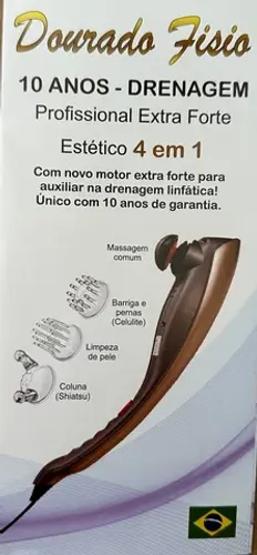 Massageador dourado fisio 10 anos de garantia, 995,00