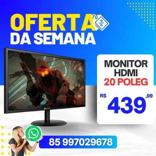 Monitor LED Office 20 polegadas novo e com garantia