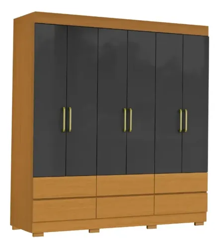 Guarda Roupa de Casal 6 Portas E 6 Gavetas