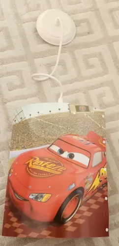 Luminária Pendente Infantil Carros McQueen