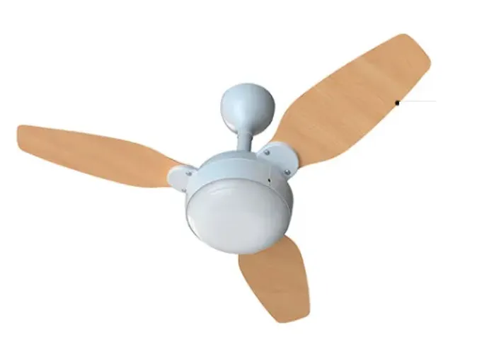 Ventilador de Teto com regulagem de velocidade e pás de madeira