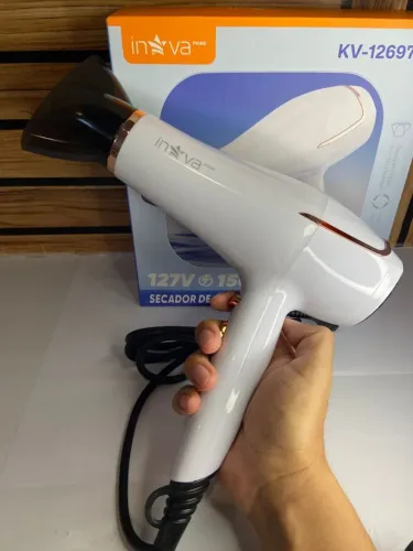 Secador de Cabelo Branco 1500W 127V - KV-12697-1 iNova