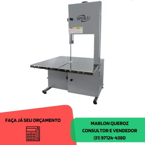 Serra Fita De Carne Inox SPOLU 1,74M 3/4CV Bivolt Nova