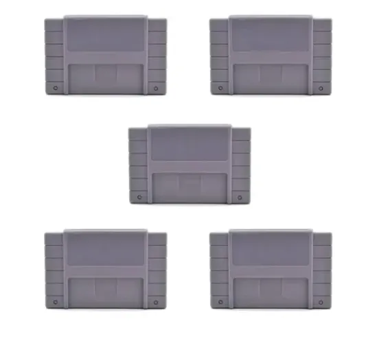 5 Carcaças Cases De Cartucho Ntsc Para Super Nintendo Snes