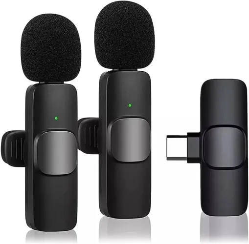 Microfone Lapela Duplo Tipo C 