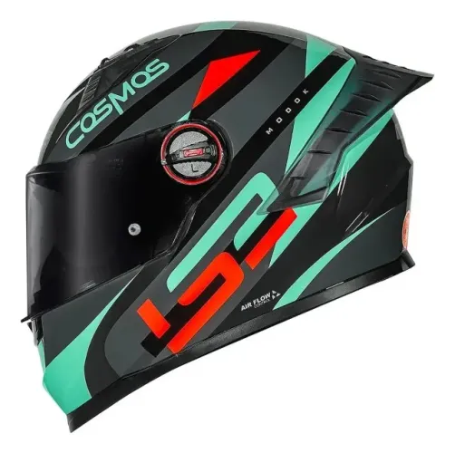 Capacete Ls2 Ff358 Pro Modok Verde Laranja Com Aerofolio