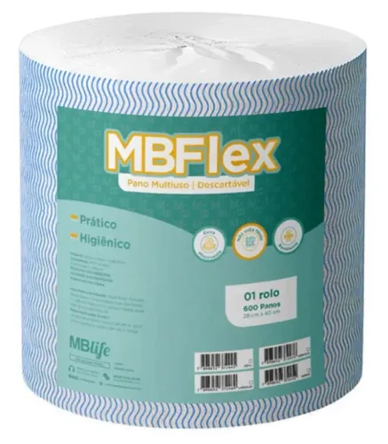 Panos Multiuso Descartável Rolo Mbflex Medix 28x40 600 Panos