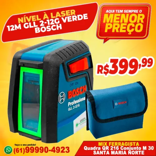 Nível Laser 12M GLL 2-12G Verde Bosch