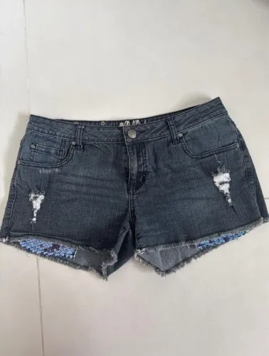 Shorts Jeans Destroyed Feminino