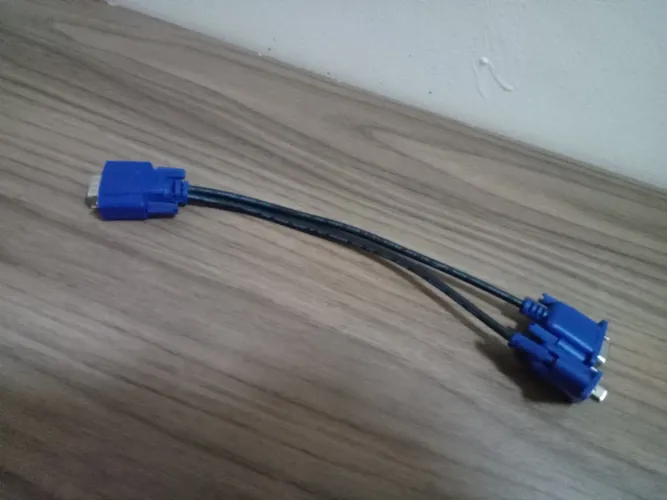 cabo vga duplicador 1 macho para 2 fêmeas
