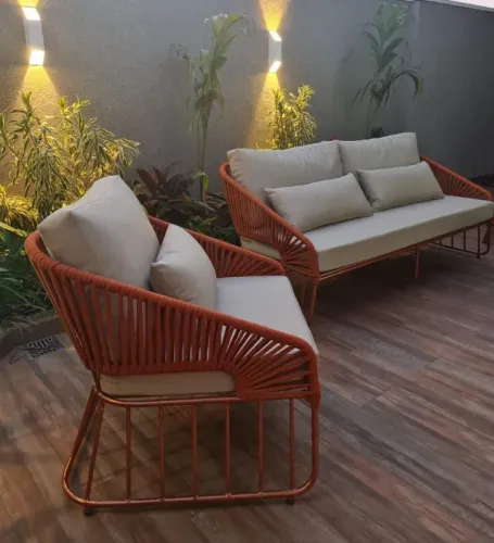 Conjunto sofá + Poltrona - Área externa