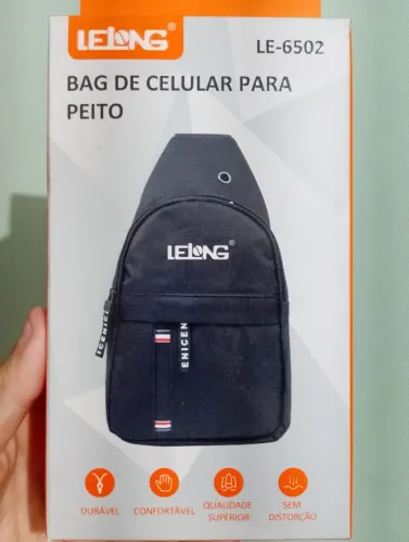 Bolsa de Ombro para Celular Lelong - Preta
