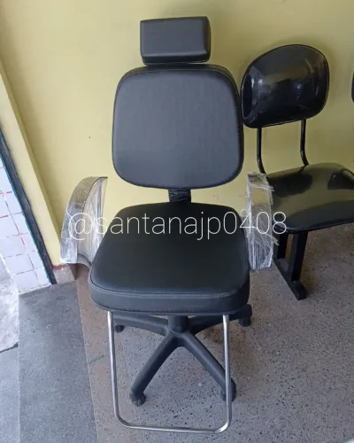 Cadeira para salão de beleza com apoio de cabeça