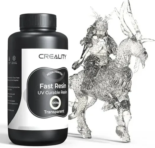 Resina para Impressão 3D UV Rápida Transparente 1kg Creality
