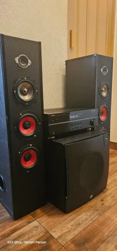 Receiver yamaha RX-V367 + subwoofer + duas caixas de som