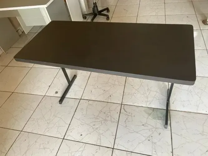 . escrivaninha preta reta nova - entrega grátis