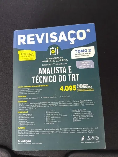 Revisaço Analista e técnico do TRT tomo 2