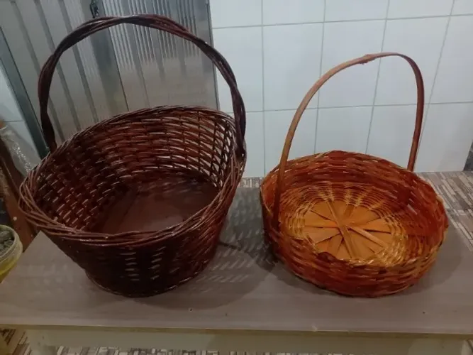 Vendo os dois cesto de Vime por 25,00 em ótimo estado