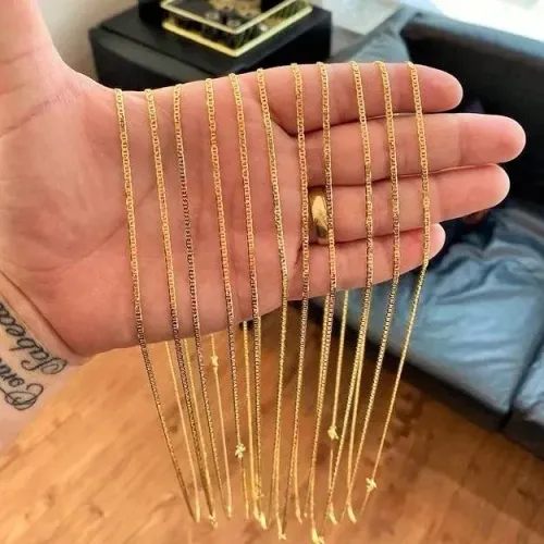 Corrente Colar Piastrini Banho de ouro 18k Promoção