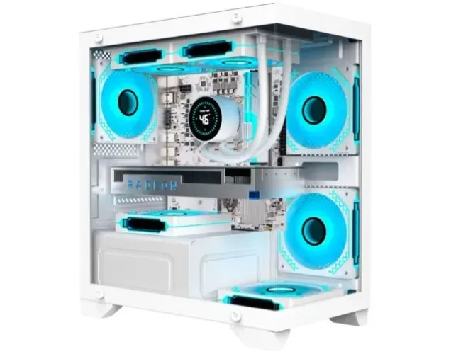 Gabinete Gamer K-Mex Poseidon II, Mid Tower, mATX, Frente e Lateral em Vidro Temperado