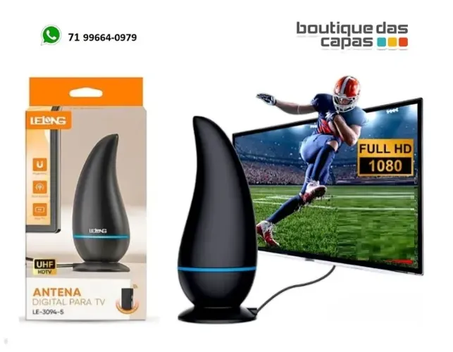 ANTENA TV DIGITAL HDTV INTERNA LE-3094-5 LELONG 3M 3 METROS