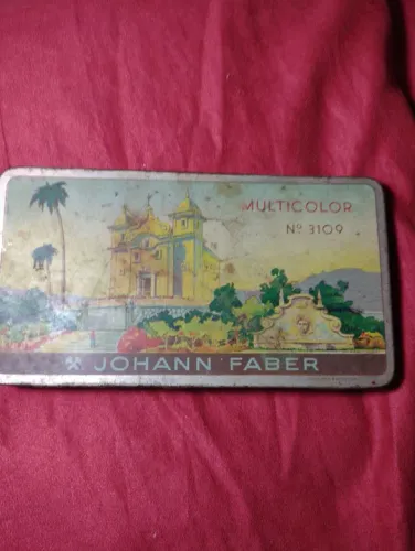 Estojo de lápis de cor  em metal Johann Faber Multicolor