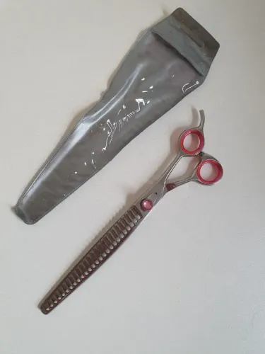 Tesoura dente tubarao 9" Maryam Trading - Tosa Pets