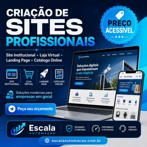 Criação de Sites Profissionais, Lojas Virtuais e Landing Pages