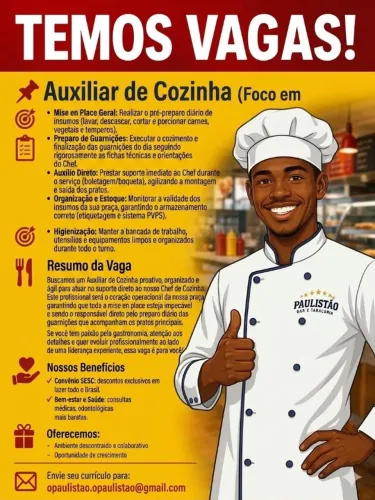 Auxiliar de Cozinha 6x1 Mise in Place 