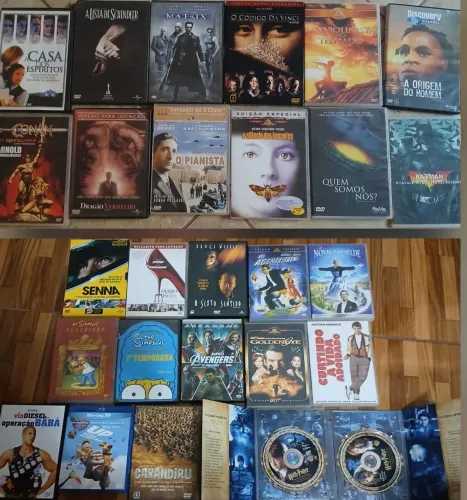 DVDs originais de filmes e séries diversos