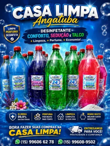 Casa limpa Produtos de limpeza