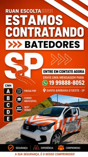 Estamos contratando motoristas