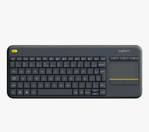 Teclado sem fio K400 Plus TV Touchpad Integrado ABNT2 Preto Logitech
